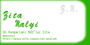 zita malyi business card